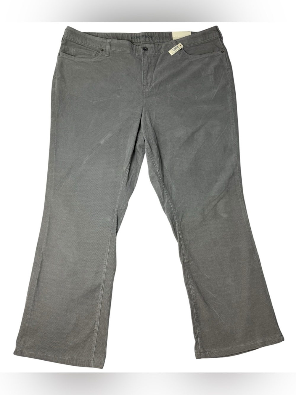 NWT Lands’ End Gray Corduroy Bootcut Pants 22W